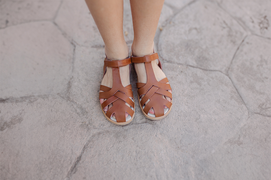 Sandali chiusi barefoot pelle nappa