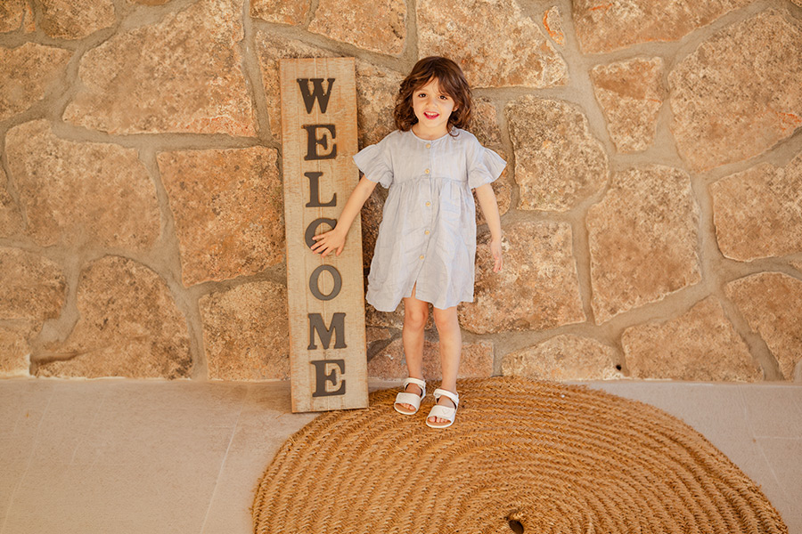 Sandali barefoot bambina fascia a strappo cuore