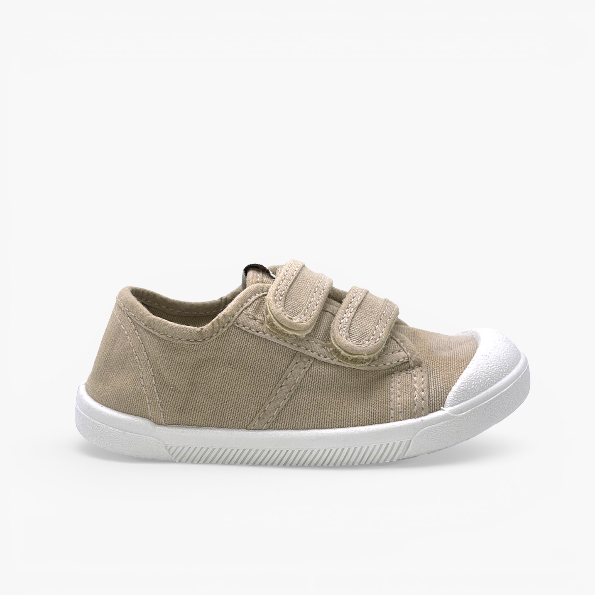 Sneakers barefoot tela lavata a strappo Sabbia
