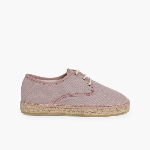 Blucher di tela con base espadrillas Malva