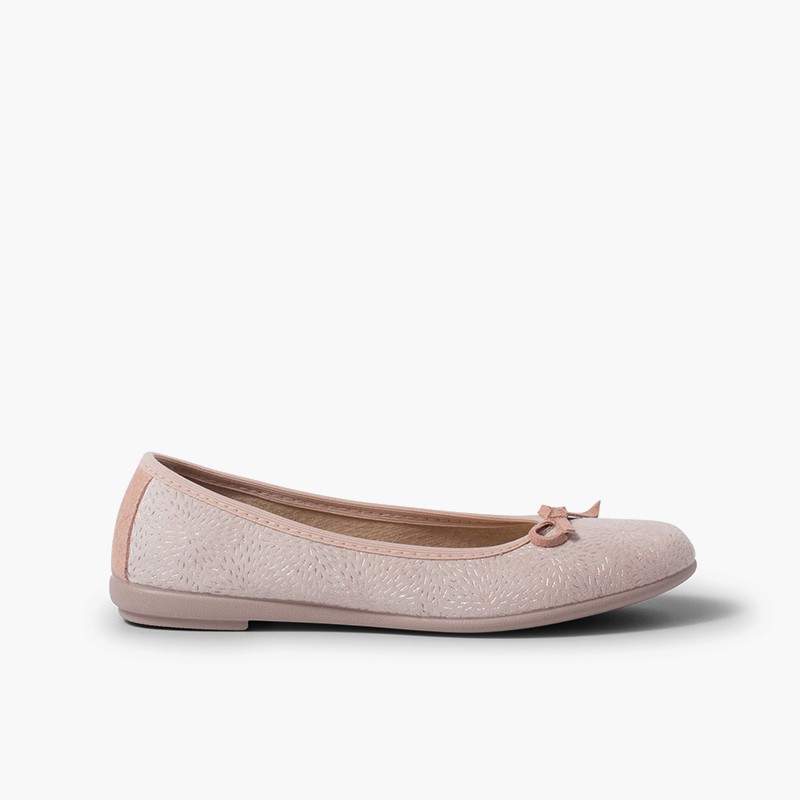 Ballerina con dettagli argento Rosa
