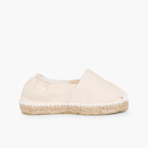 Espadrillas bambini con elastico Ecru