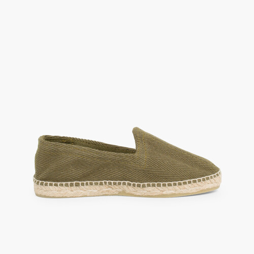 Espadrillas in Twill Taglie grandi  34-45 Kaki