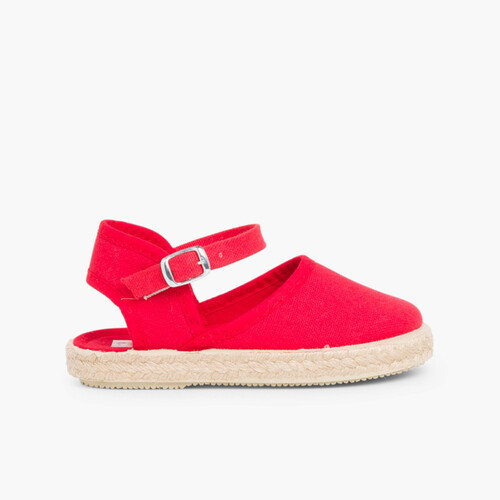 Espadrillas per Bambini con fibbia Rosso