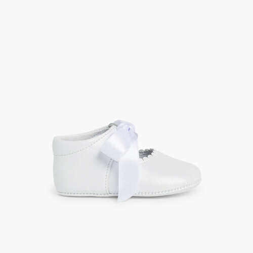 Scarpe/Scarpine Bambina Neonata Battesimo Bianco