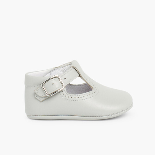 Scarpe Occhio di Bue Neonato pelle Grigio