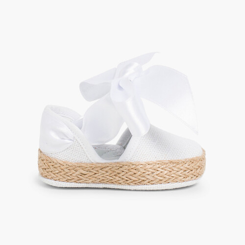 Espadrillas con Laccio di Raso Bianco