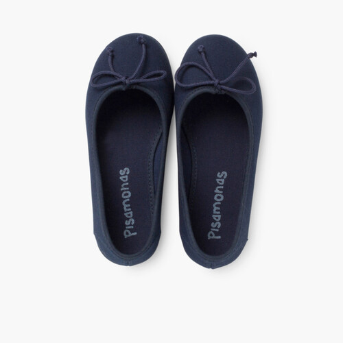 Ballerine Bambina Tela Laccetto  Blu