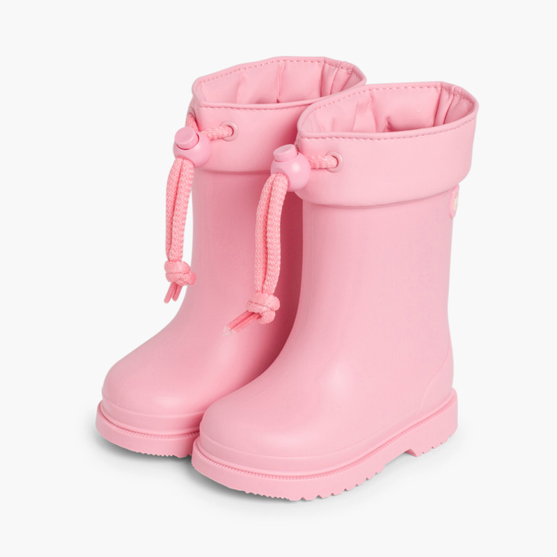 Stivali di gomma per bambini piccoli Igor bordo regolabile Rosa
