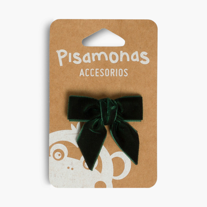 Elastico Fiocco di Velluto Verde Bottiglia