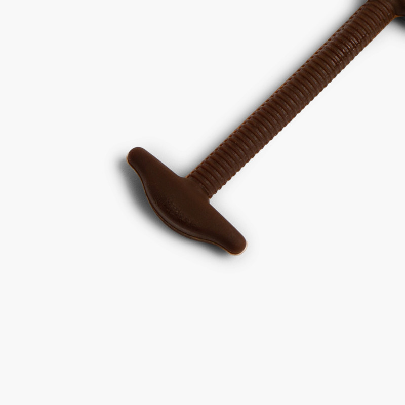 SNORS Lacci Elastici Rotondi Marrone Scuro 120 Cm - Sistema Di Lacci In Gomma E Poliestere