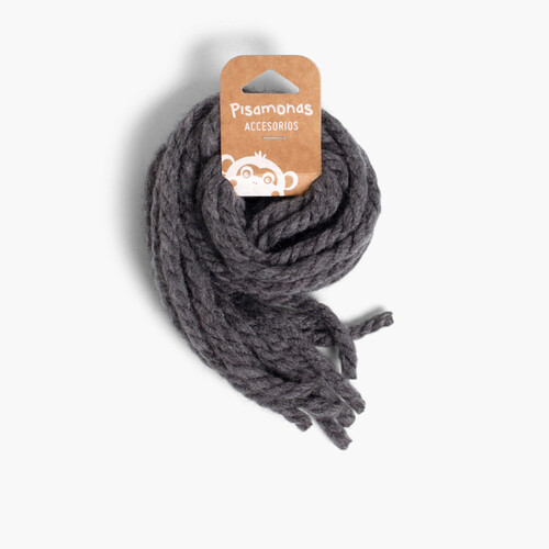 Elastici per capelli da bambina di lana monocolore Grigio scuro