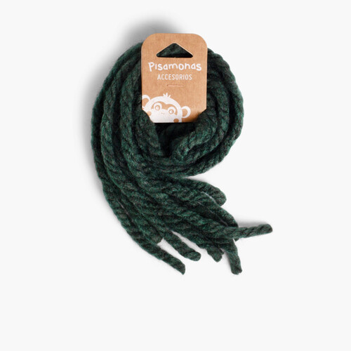 Elastici per capelli da bambina di lana monocolore Verde Bottiglia