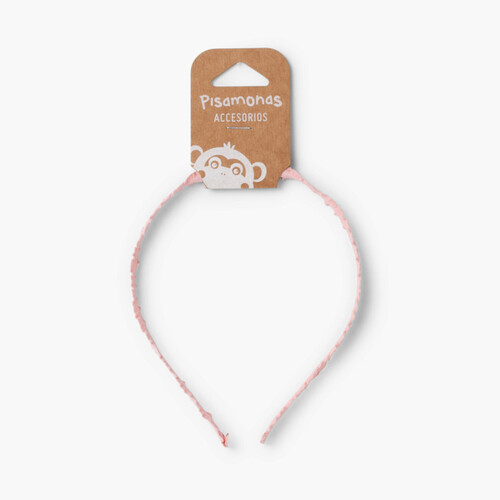  Cerchietto Rigido Tela Arricciata Rosa Francia