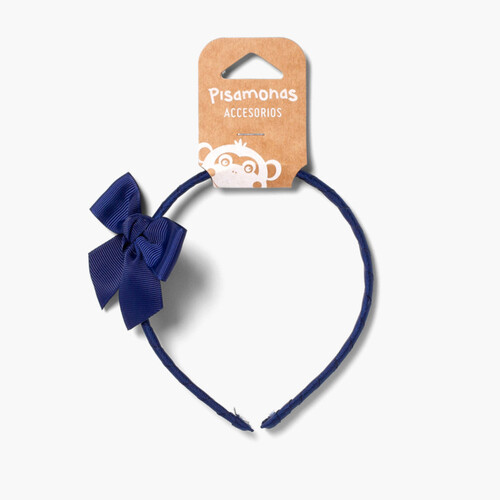 Cerchietto stretto con fiocco  Blu