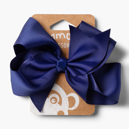 Elastico per capelli bambine fiocco Extra Grande Blu