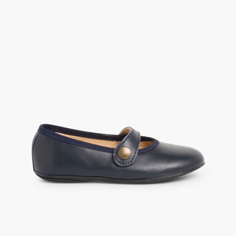 Scarpe bambina pelle colorate Blu