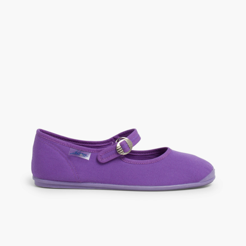 Scarpe Bambina Tela La Cadena Viola