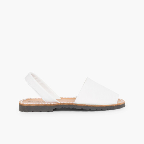 Minorchine Bambini Sandali Avarcas nappa Bianco