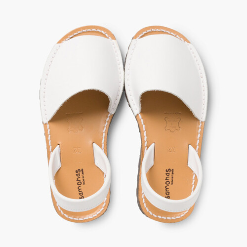 Minorchine Bambini Sandali Avarcas nappa Bianco