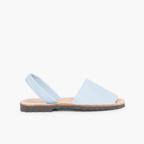 Minorchine Bambini Sandali Avarcas nappa Cielo Blu