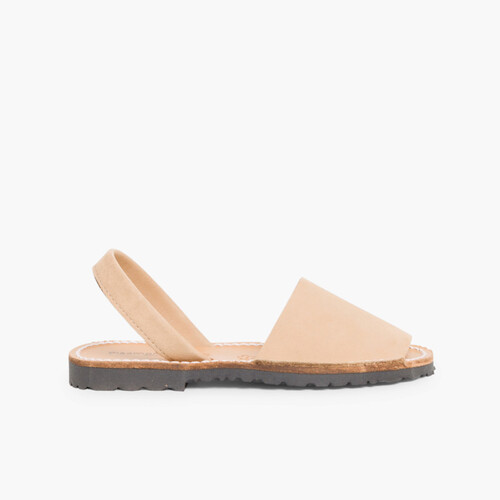 Minorchine Bambini Sandali Avarcas nabuk Beige