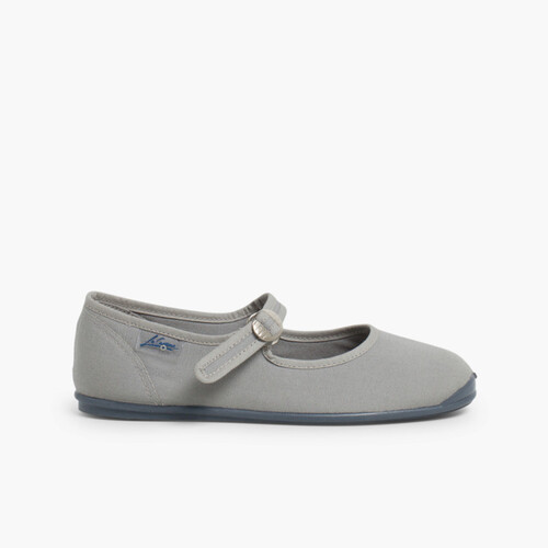 Scarpe Bambina Tela La Cadena Grigio
