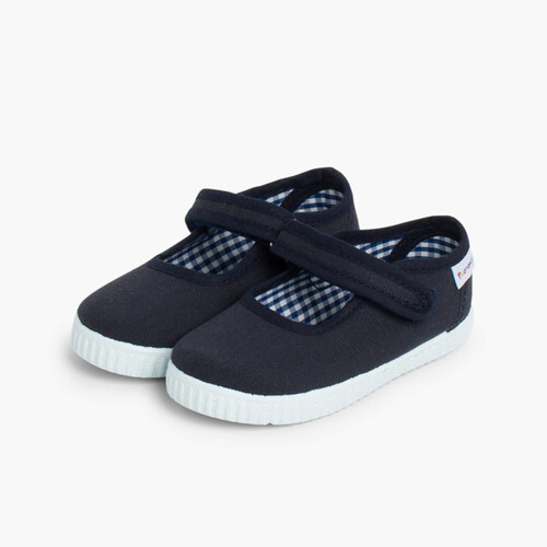 Scarpe Bambina chiusura a strappo Suola Tipo Sneakers Blu