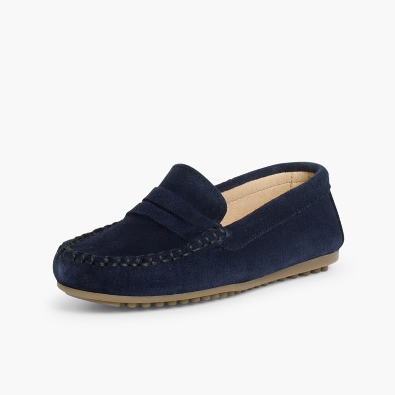 Comprare Mocassini Bambino Scamosciato Mascherina