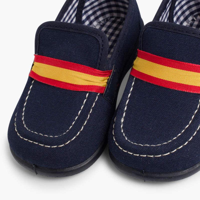 Comprare Mocassini Bambino Tela Bandiera Spagna