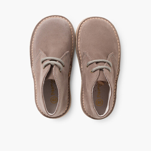 Polacchini Bambini Stivali Safari Lacci Grigio