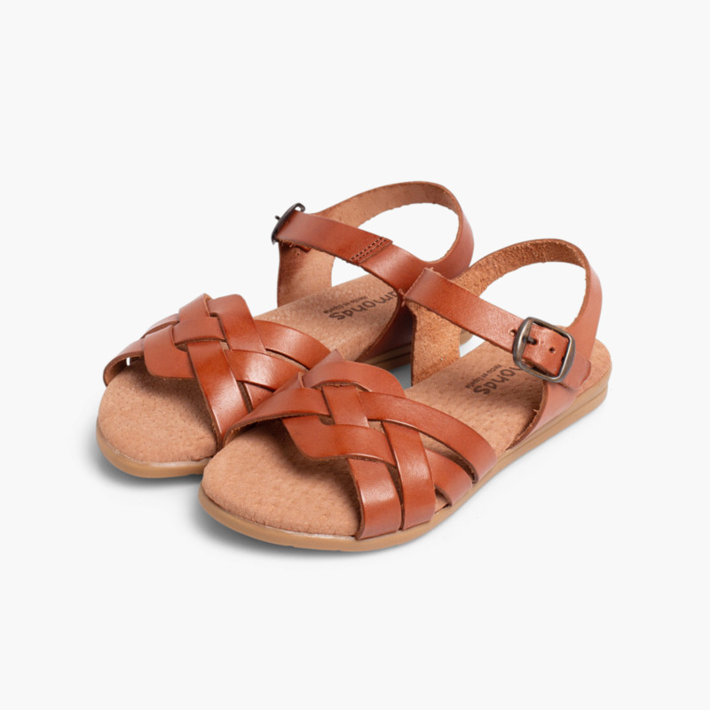 Sandali Soletta con Gel Cuoio