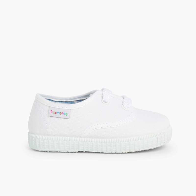 Scarpe Bambini tipo Sneakers con lacci Bianco