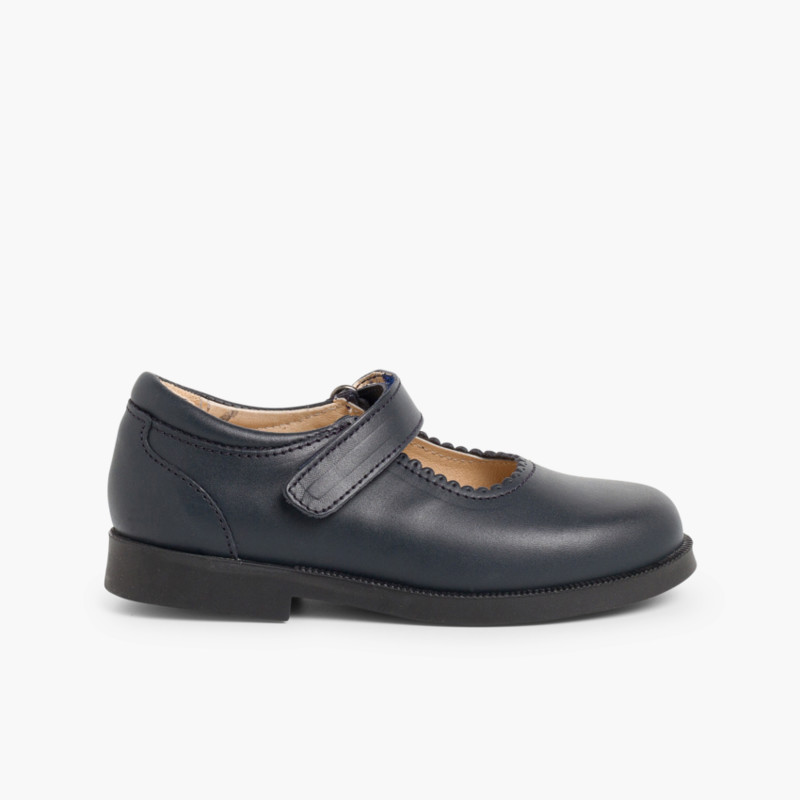 Scarpe Back to School Bambina chiusura a strappo Blu