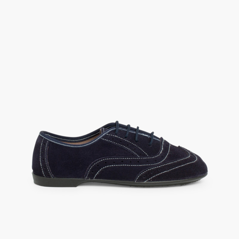 Scarpe Oxford per Bambina e Donna Blu