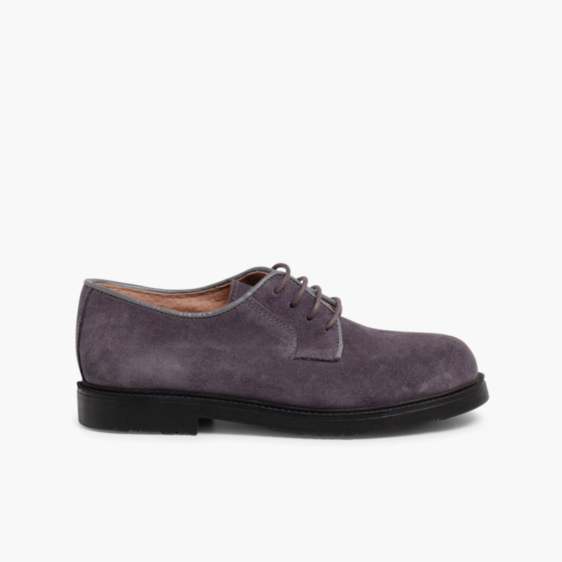 Scarpe Oxford Derby per Bambini Antracite