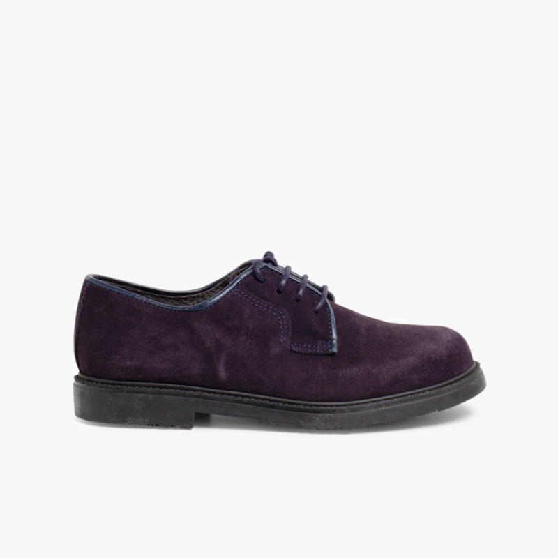 Scarpe Oxford Derby per Bambini Blu