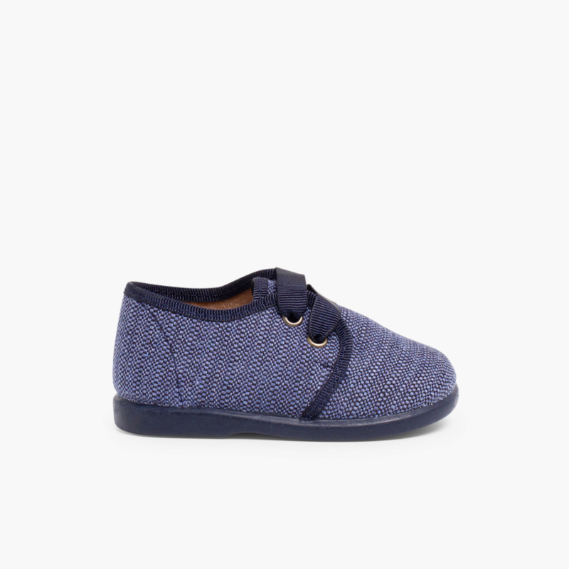 Scarpe di Tessuto Tipo Blucher Bambino Azzurro