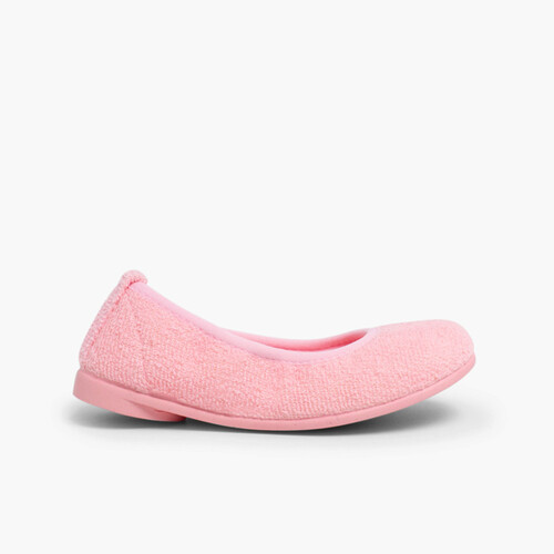Pantofole Casa Bambina Spugna Ballerine Rosa