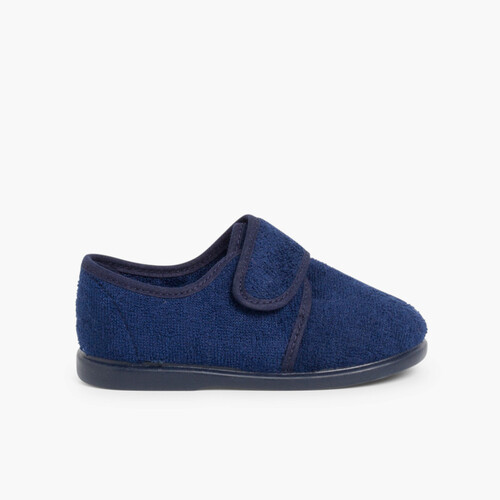 Pantofole Casa chiusura a strappo Blu