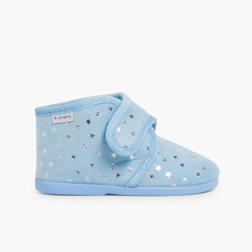 Scarpe per Stare a Casa Tipo Stivaletti con Stelline  Cielo Blu