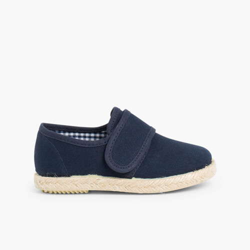 Scarpe Blucher chiusura a strappo Suola in Corda Blu