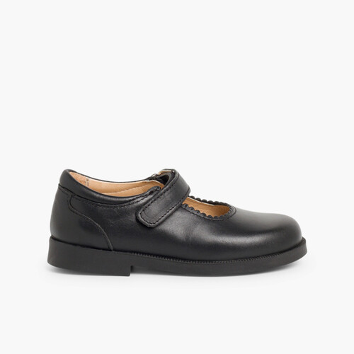 Scarpe Back to School Bambina chiusura a strappo Nero