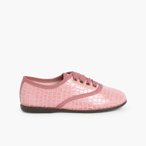 Scarpe Blucher Donna e Bambina stampa Cocco Rosa