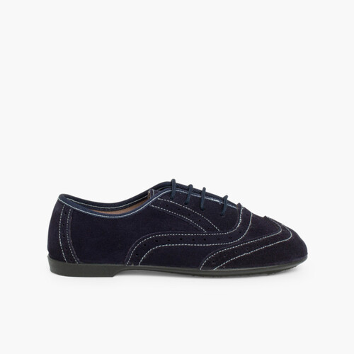 Scarpe Oxford per Bambina e Donna Blu