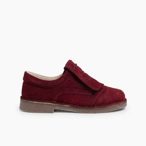 Scarpe Oxford Bambini Frange Bordeaux