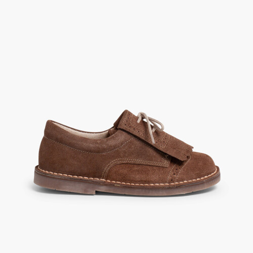 Scarpe Oxford Bambini Frange Marrone