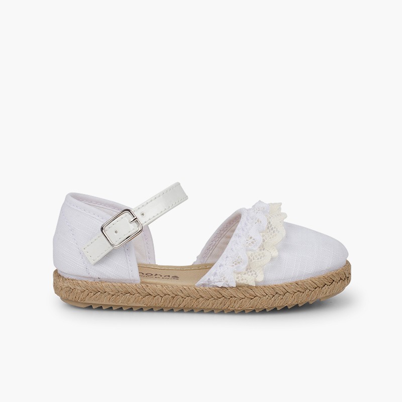 Espadrillas con pizzo  Bianco
