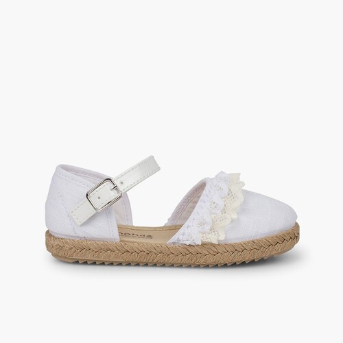 Espadrillas con pizzo  Bianco