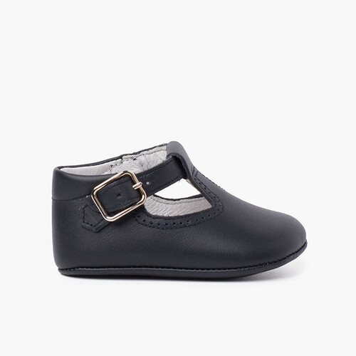 Scarpe Occhio di Bue Neonato pelle Blu